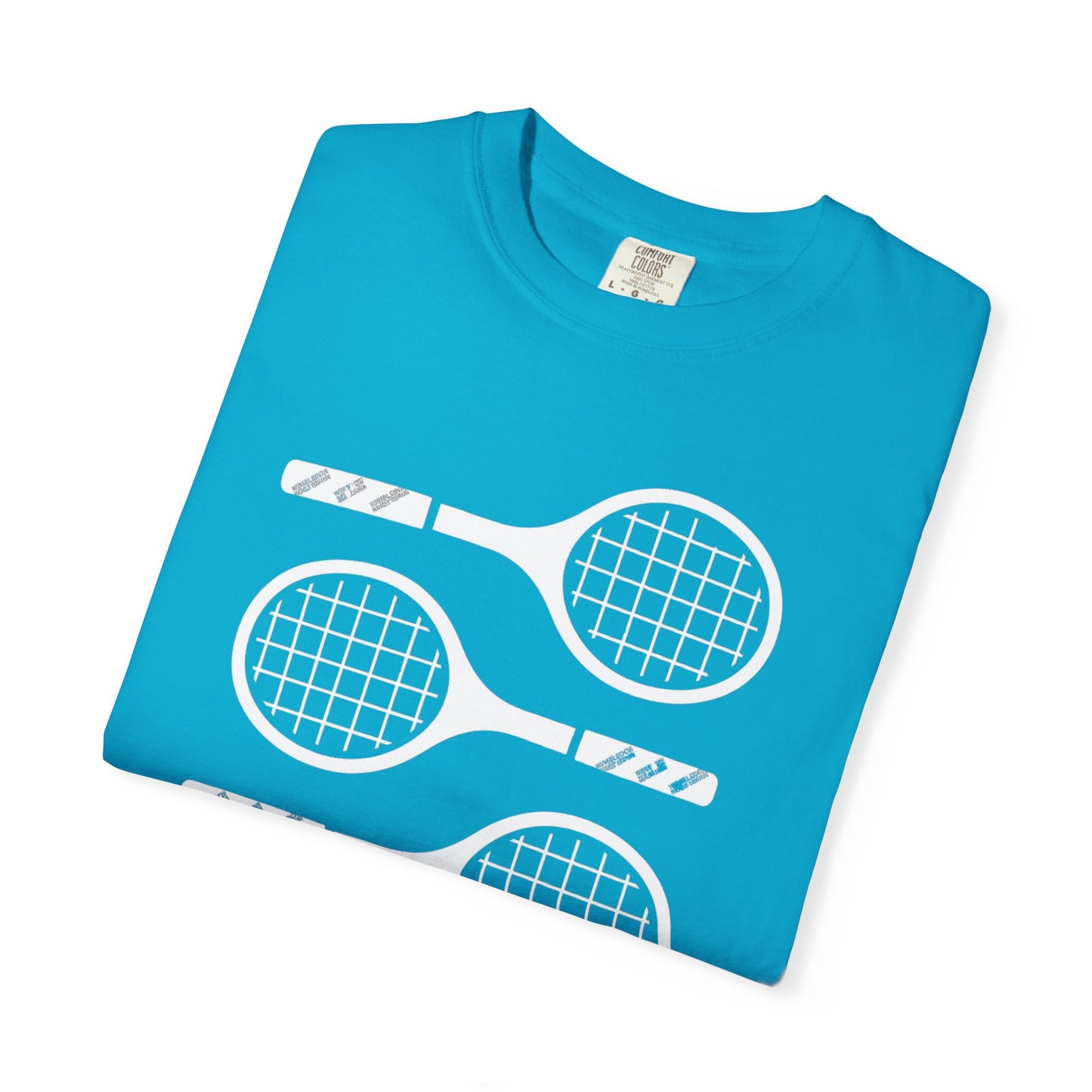 Tennis Rackets Graphic T-Shirt — Vintage-Inspired Garment-Dyed Tee