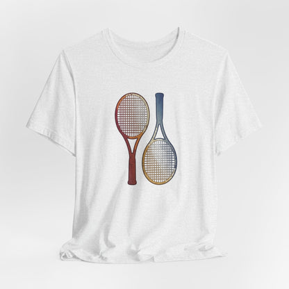 Tennis Rackets Tee — Vintage Wooden Racquets Graphic Shirt