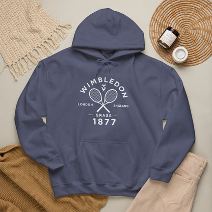Wimbledon 1877 Tennis Hoodie — Classic Racquets Logo Pullover