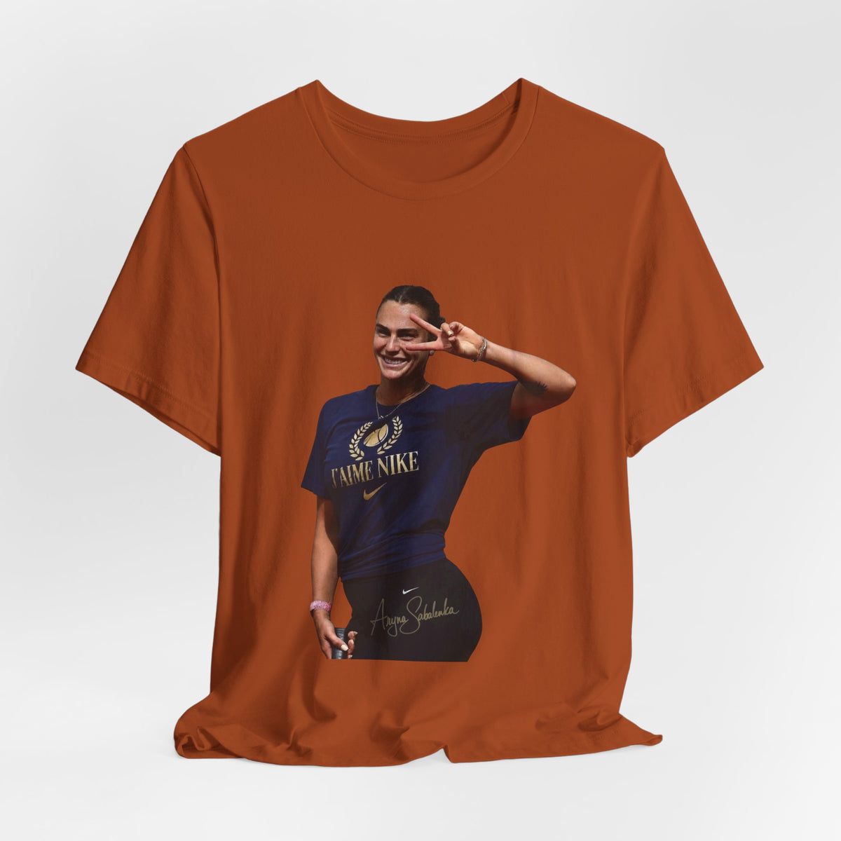 Aryna Sabalenka T-Shirt —Graphic Tee with Smiling Player Photo