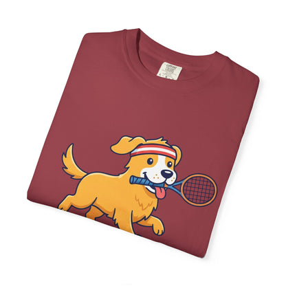 T-Shirt — "Always Ready to Serve" Golden Retriever Tennis Dog Graphic