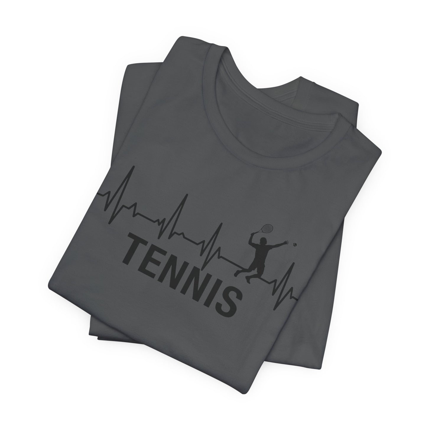 Tennis Heartbeat T‑Shirt — Tennis Player ECG Graphic Tee