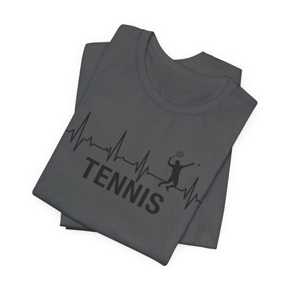 Tennis Heartbeat T‑Shirt — Tennis Player ECG Graphic Tee