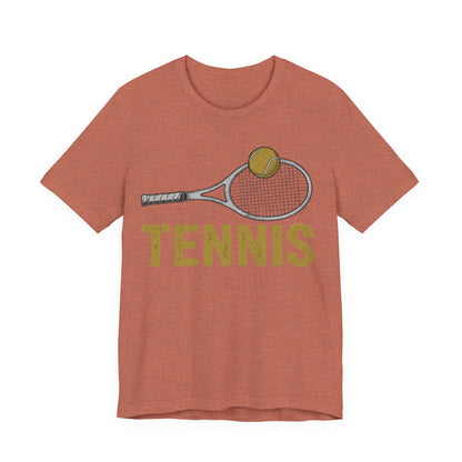 Tennis Racket & Ball Tee — Retro Athletic Tennis T‑Shirt