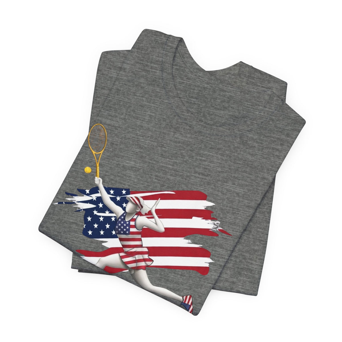 US Open 2026 Tennis Tee — American Flag Tennis Player Graphic T-Shirt