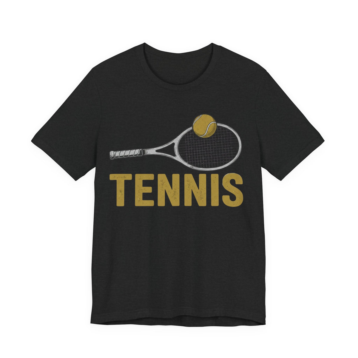 Tennis Racket & Ball Tee — Retro Athletic Tennis T‑Shirt