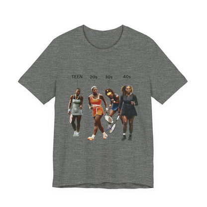 T-Shirt — Serena Williams Life Stages Graphic Tee (Teen · 20s · 30s · 40s)