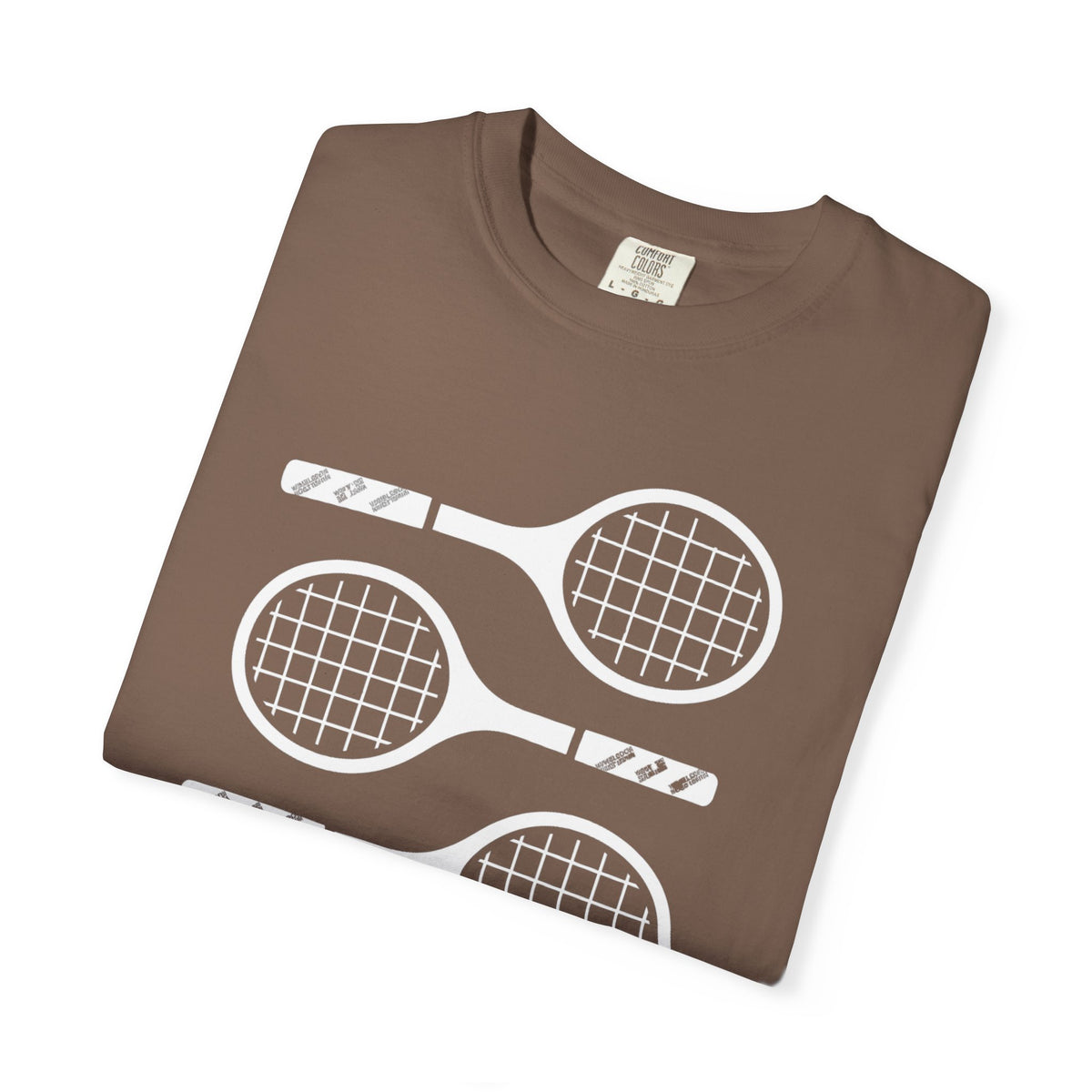 Tennis Rackets Graphic T-Shirt — Vintage-Inspired Garment-Dyed Tee