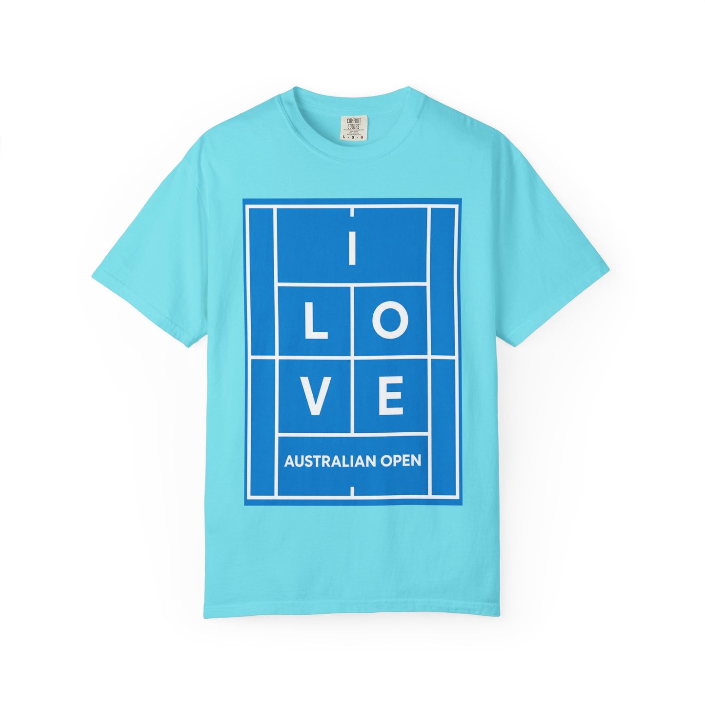 "I LOVE" Australian Open Tennis Court Graphic