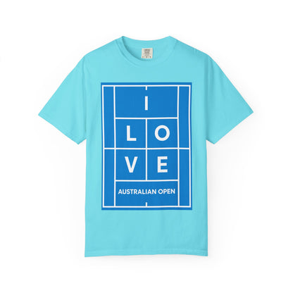 "I LOVE" Australian Open Tennis Court Graphic