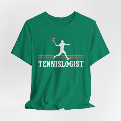 Tennislogist T‑Shirt – Retro Tennis Player Graphic Tee for Coaches & Fans