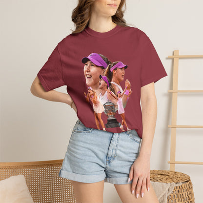 Tennis Graphic T-Shirt — 'Tennis: An Essential Element' Vintage Player Collage