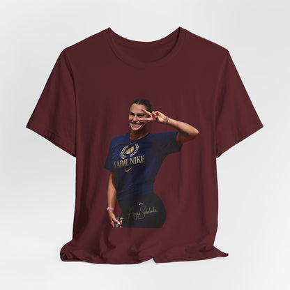Aryna Sabalenka T-Shirt —Graphic Tee with Smiling Player Photo