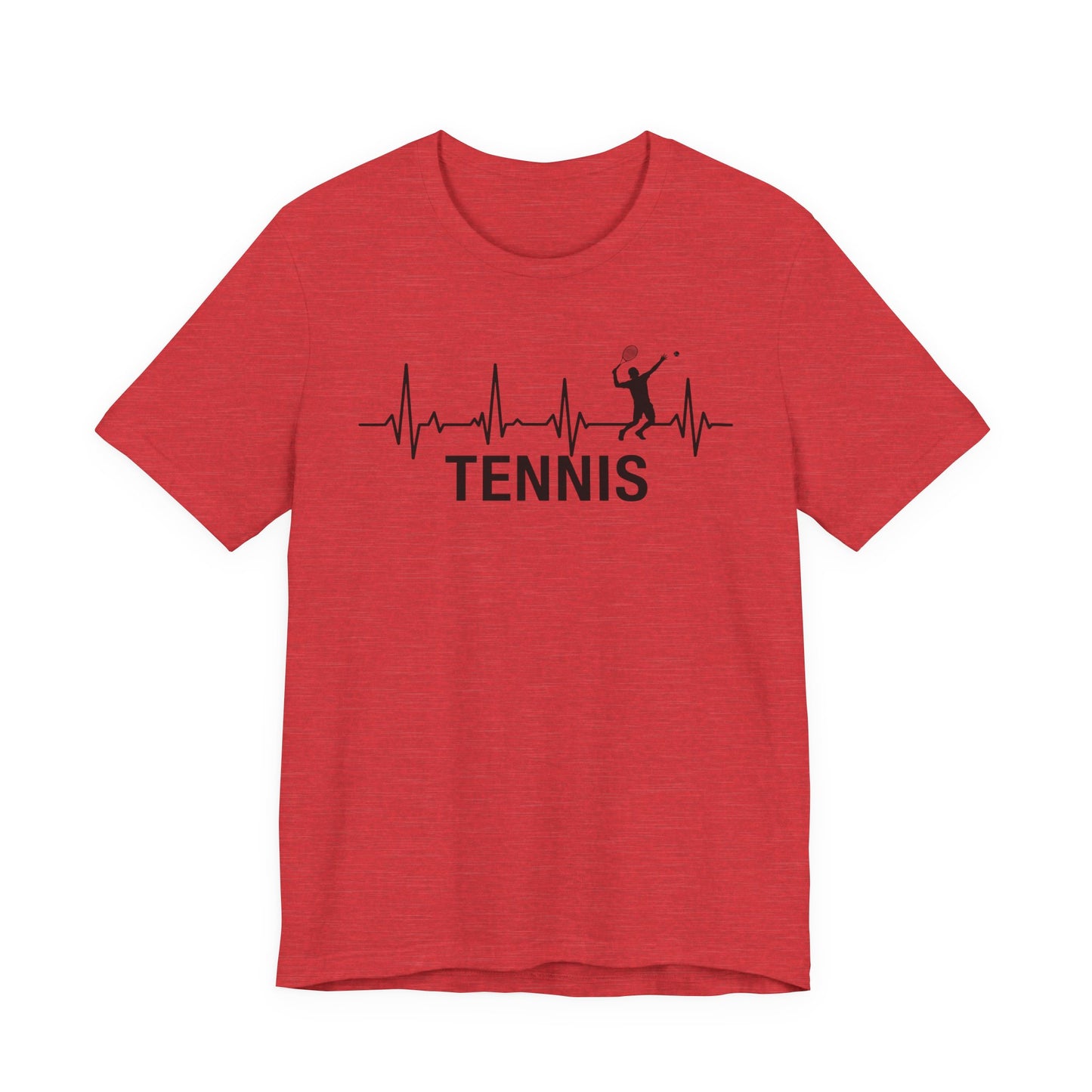 Tennis Heartbeat T‑Shirt — Tennis Player ECG Graphic Tee