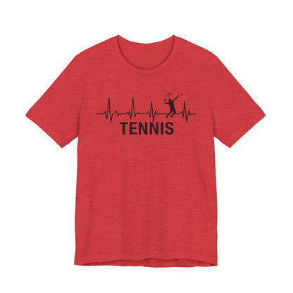 Tennis Heartbeat T‑Shirt — Tennis Player ECG Graphic Tee
