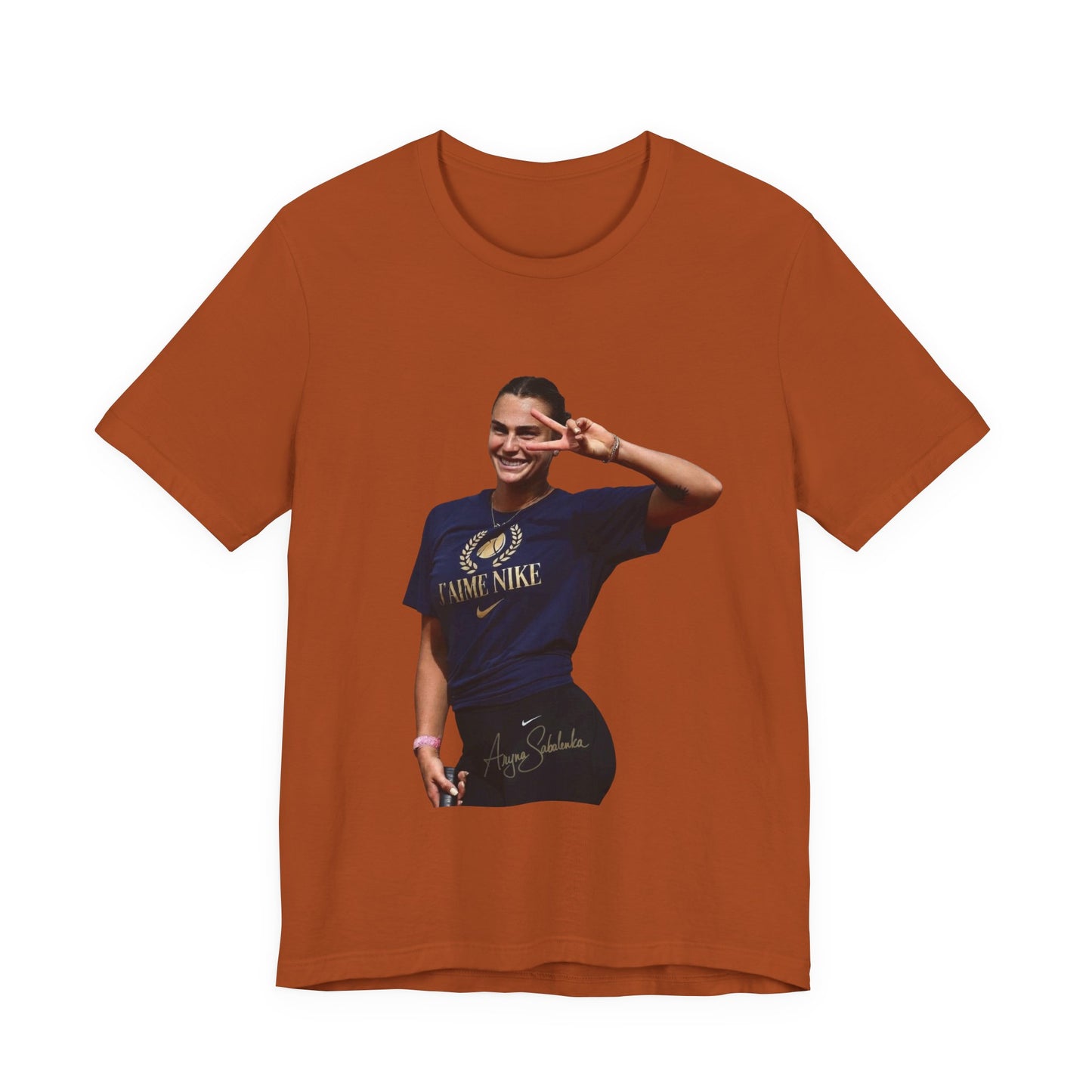 Aryna Sabalenka T-Shirt —Graphic Tee with Smiling Player Photo