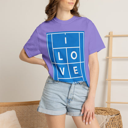 "I LOVE" Australian Open Tennis Court Graphic