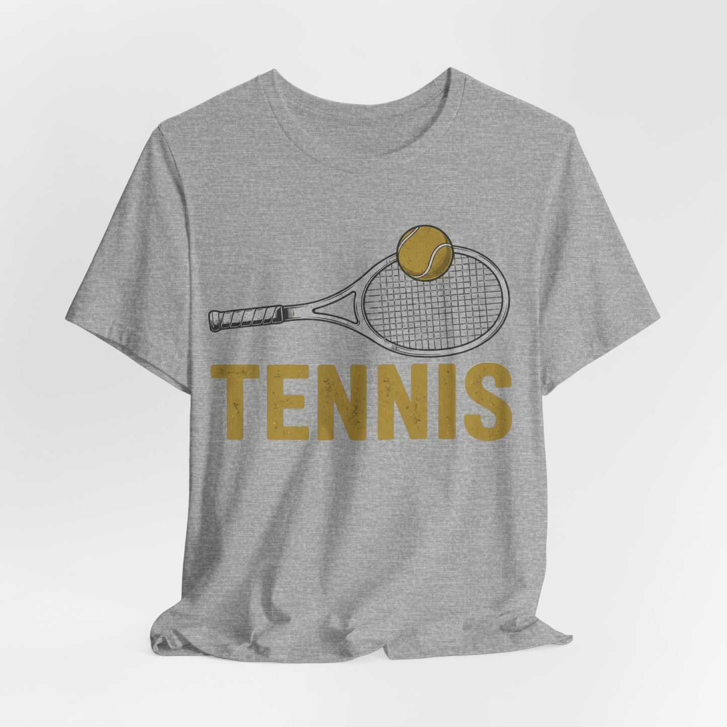 Tennis Racket & Ball Tee — Retro Athletic Tennis T‑Shirt