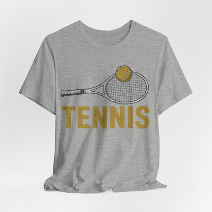 Tennis Racket & Ball Tee — Retro Athletic Tennis T‑Shirt