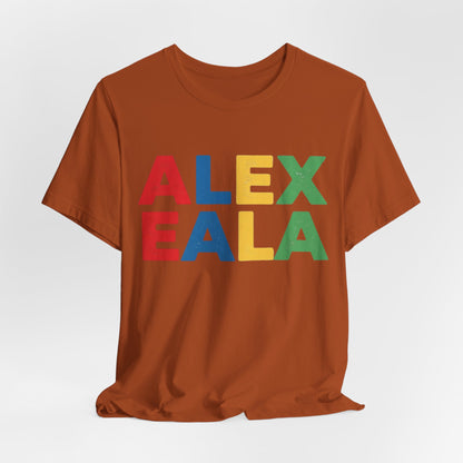 Alex Eala Colorblock Name Tee — Kids & Fans Tennis Player Tribute Shirt
