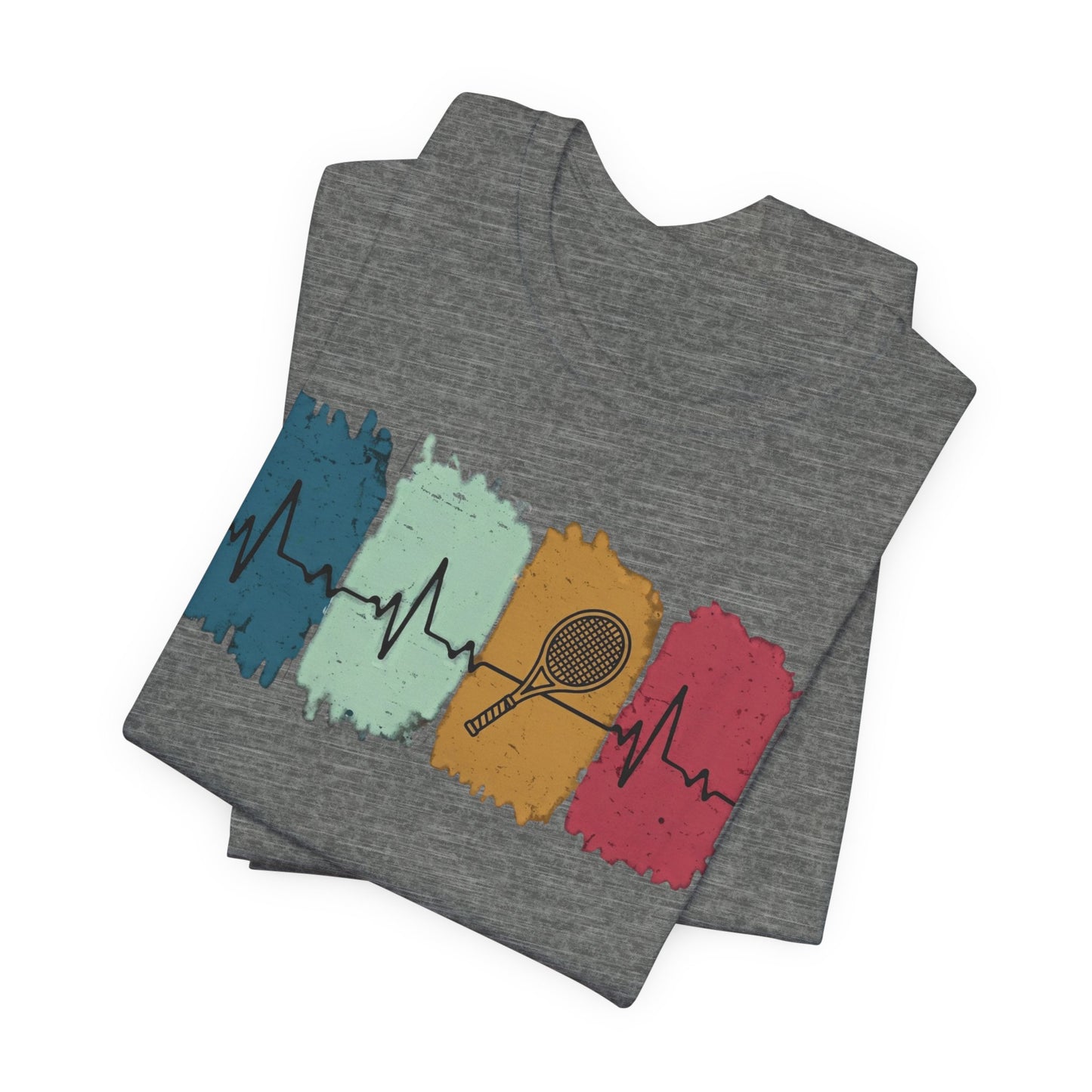 Drum Heartbeat T-Shirt – Retro Brushstroke Drumstick Heartbeat Tee