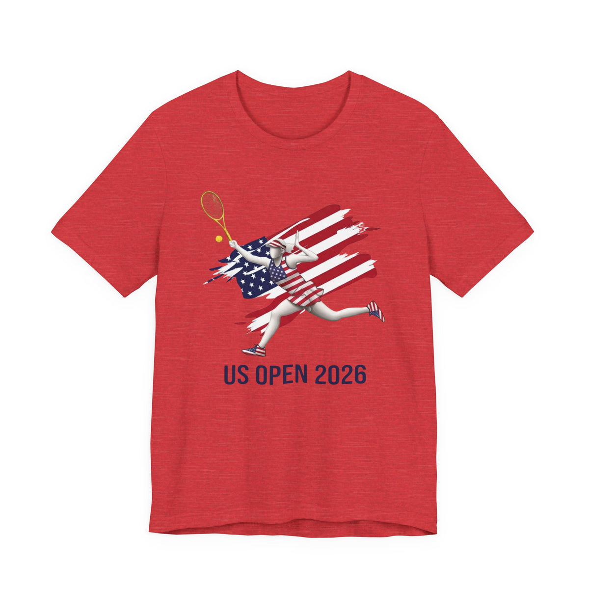 US Open 2026 Tennis Tee — American Flag Tennis Player Graphic T-Shirt