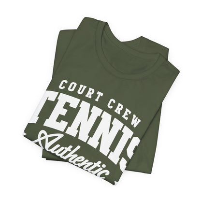 Tennis Court Crew Tee — "Tennis Authentic: Tennis. Beer. Repeat." Graphic Shirt