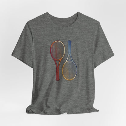 Tennis Rackets Tee — Vintage Wooden Racquets Graphic Shirt