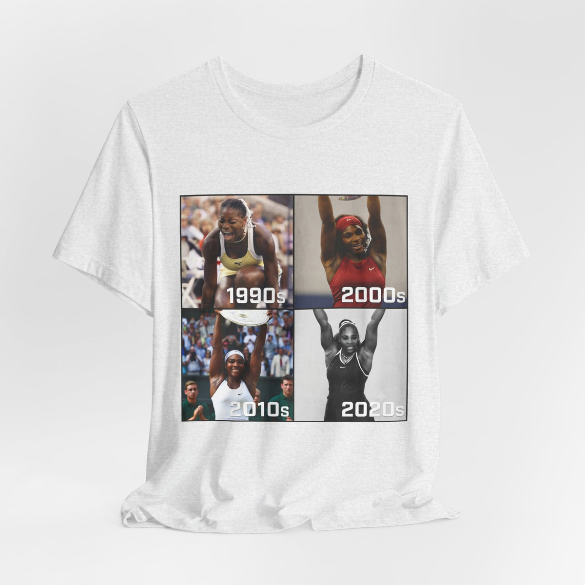 Decades of Champions Serena William’s 1990s–2020s Collage T-shirt