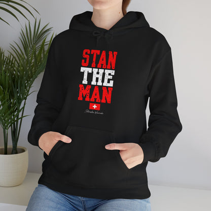 Stan The Man Tennis Hoodie — Retro Bold Fan Pullover