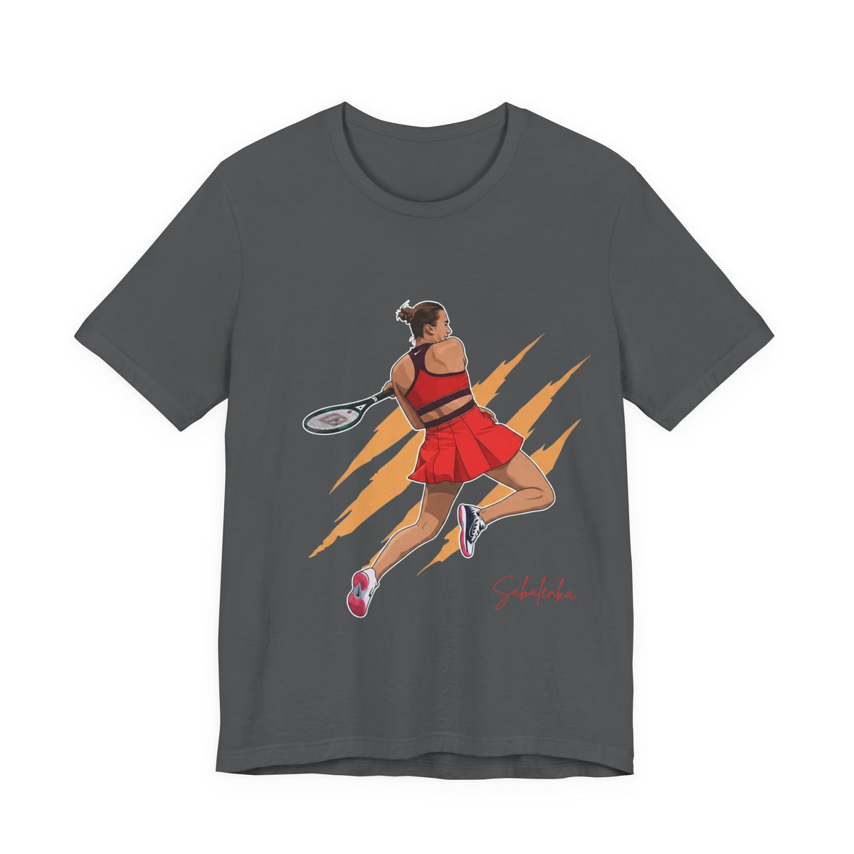 Tennis Player Aryna Sabalenka Graphic Tee — Dynamic Female Athlete Design