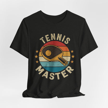 Tennis Master Tee — Retro Paddle & Ball Vintage-Style Tennis Shirt