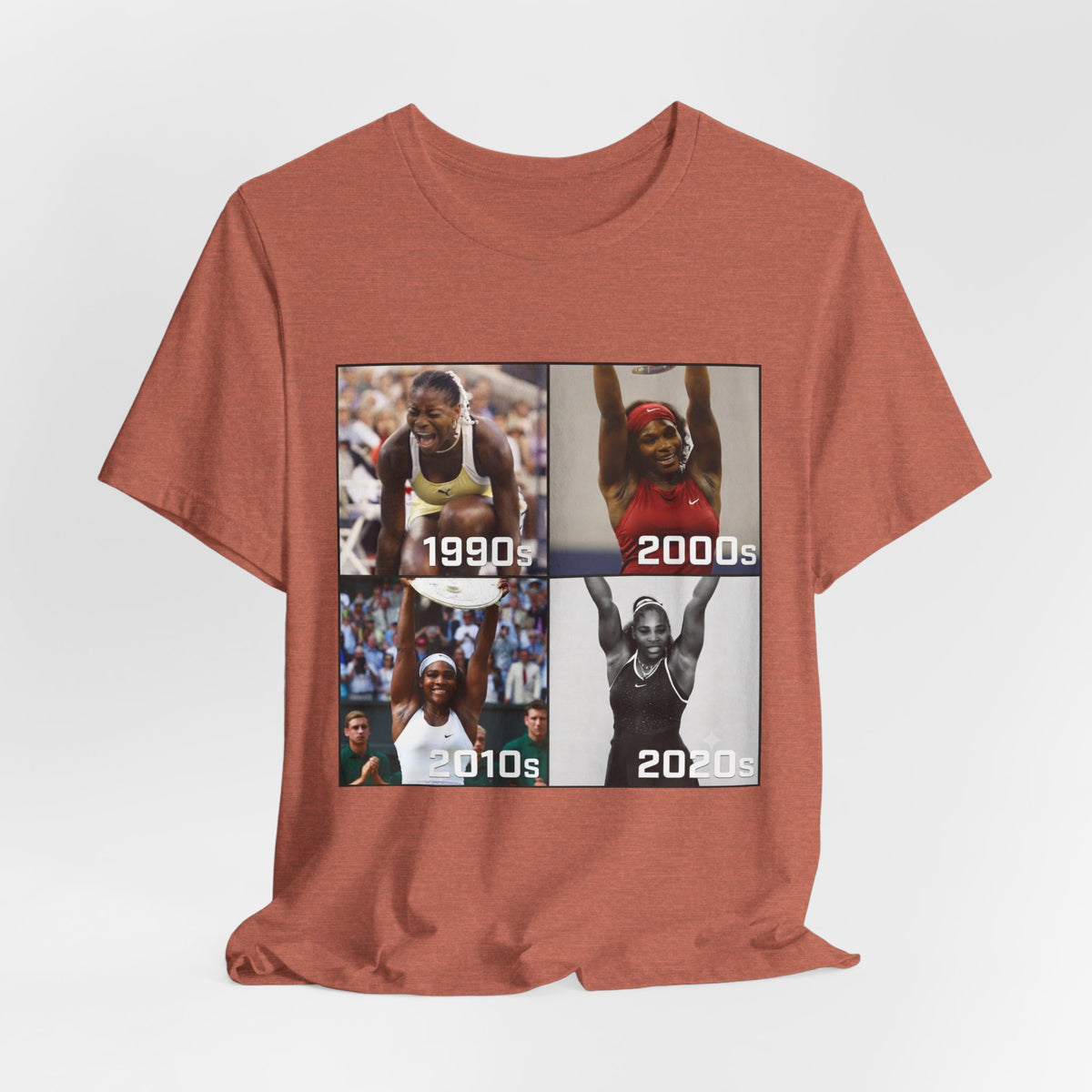 Decades of Champions Serena William’s 1990s–2020s Collage T-shirt