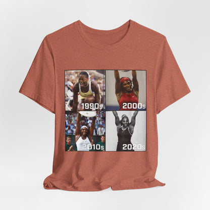 Decades of Champions Serena William’s 1990s–2020s Collage T-shirt