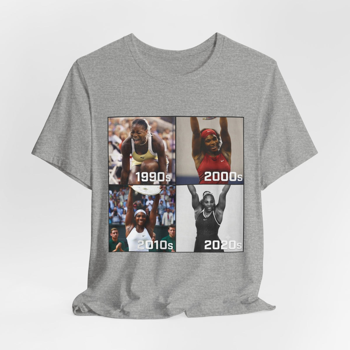 Decades of Champions Serena William’s 1990s–2020s Collage T-shirt