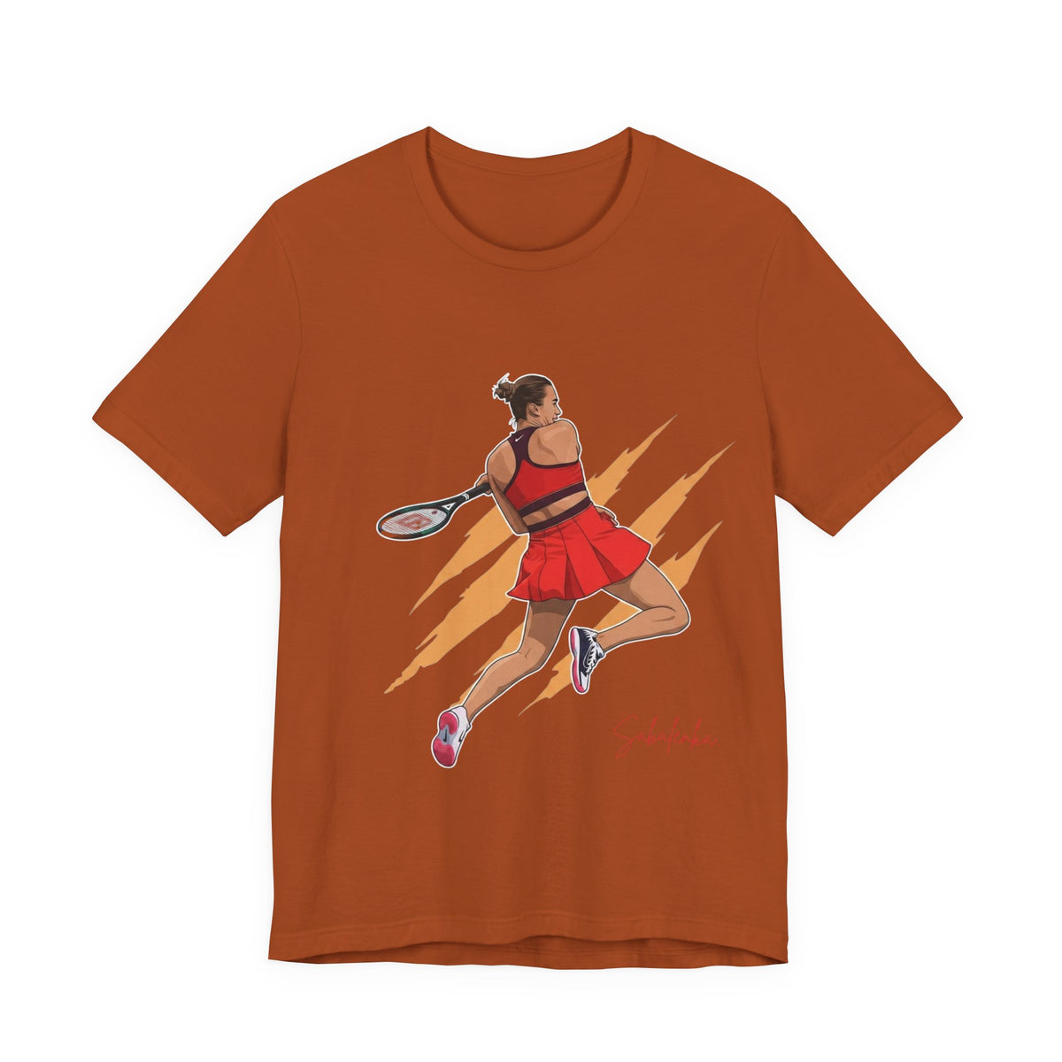 Tennis Player Aryna Sabalenka Graphic Tee — Dynamic Female Athlete Design