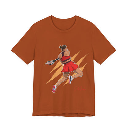 Tennis Player Aryna Sabalenka Graphic Tee — Dynamic Female Athlete Design