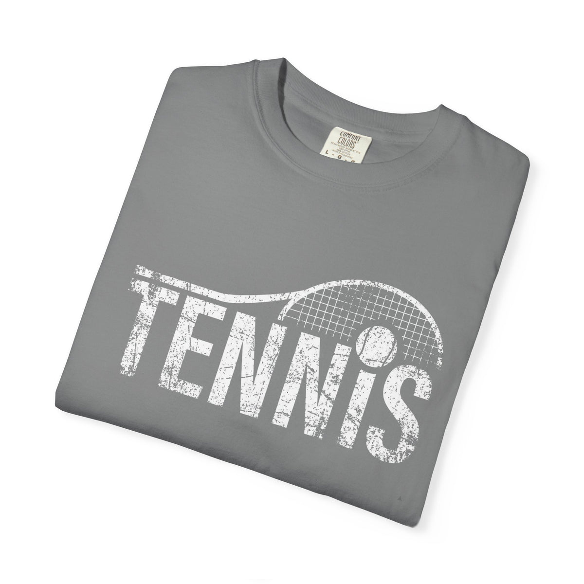 Tennis Vintage Graphic T-Shirt — Distressed Racket & Ball Tee