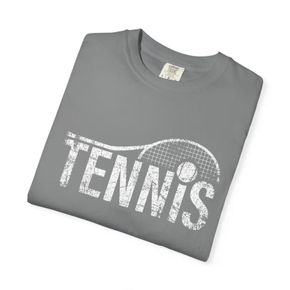 Tennis Vintage Graphic T-Shirt — Distressed Racket & Ball Tee
