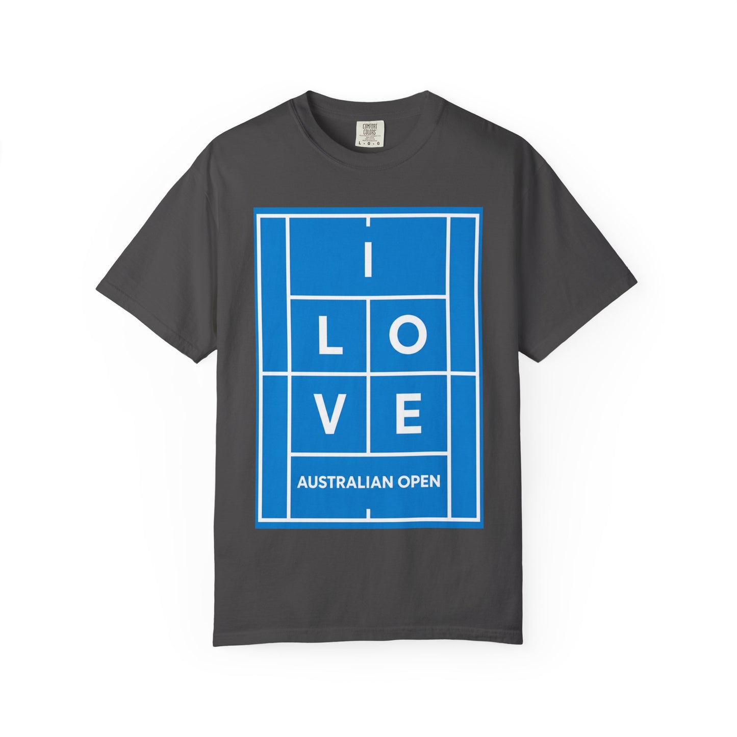 "I LOVE" Australian Open Tennis Court Graphic