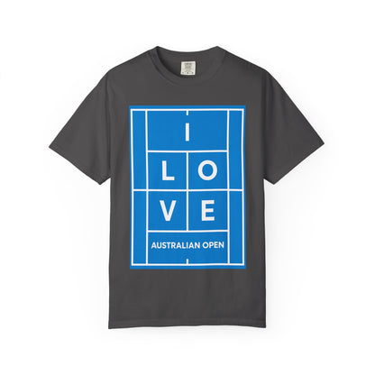"I LOVE" Australian Open Tennis Court Graphic
