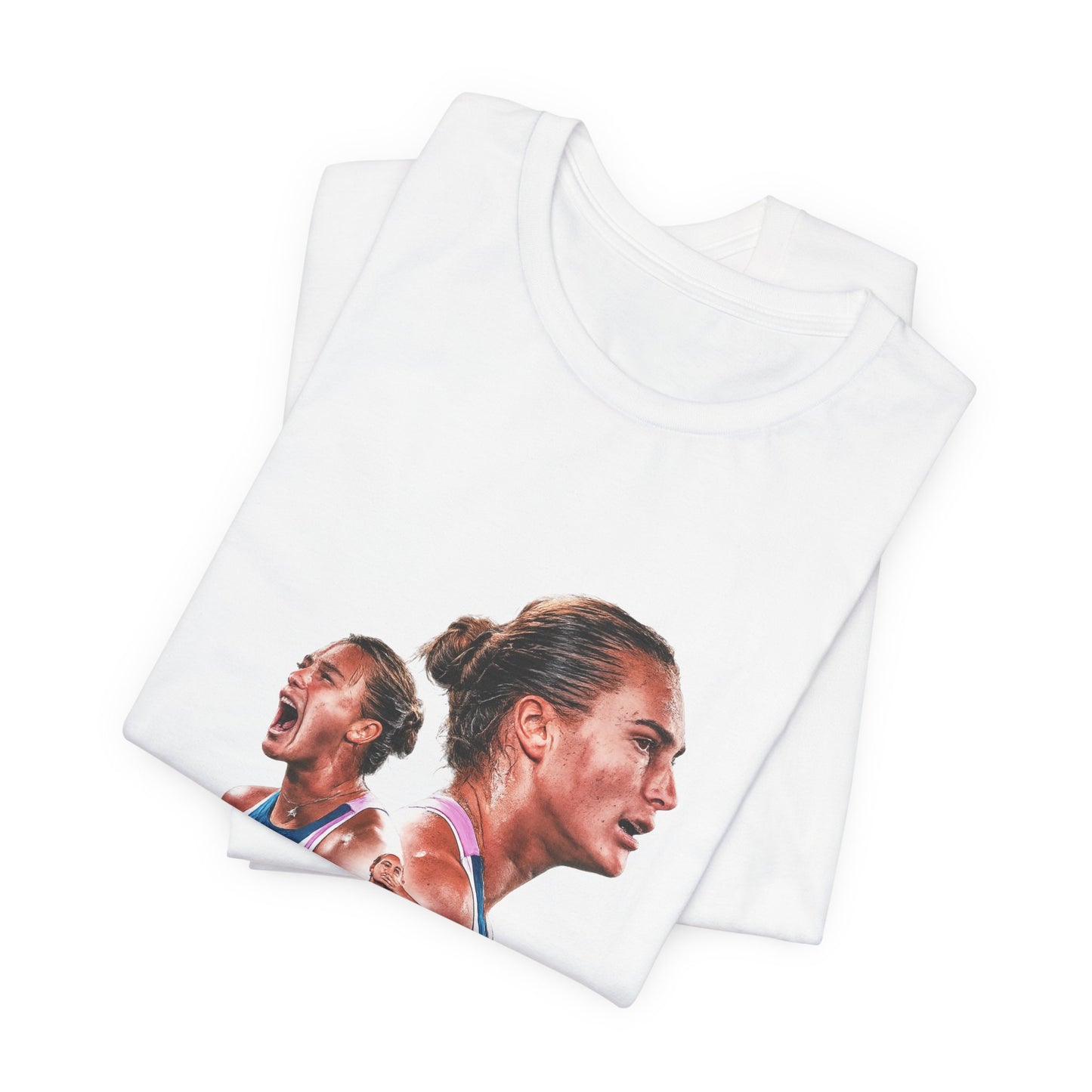 Champion Athlete Sabalenka Graphic Tee — "CHAMPION" Player Portrait T-Shirt