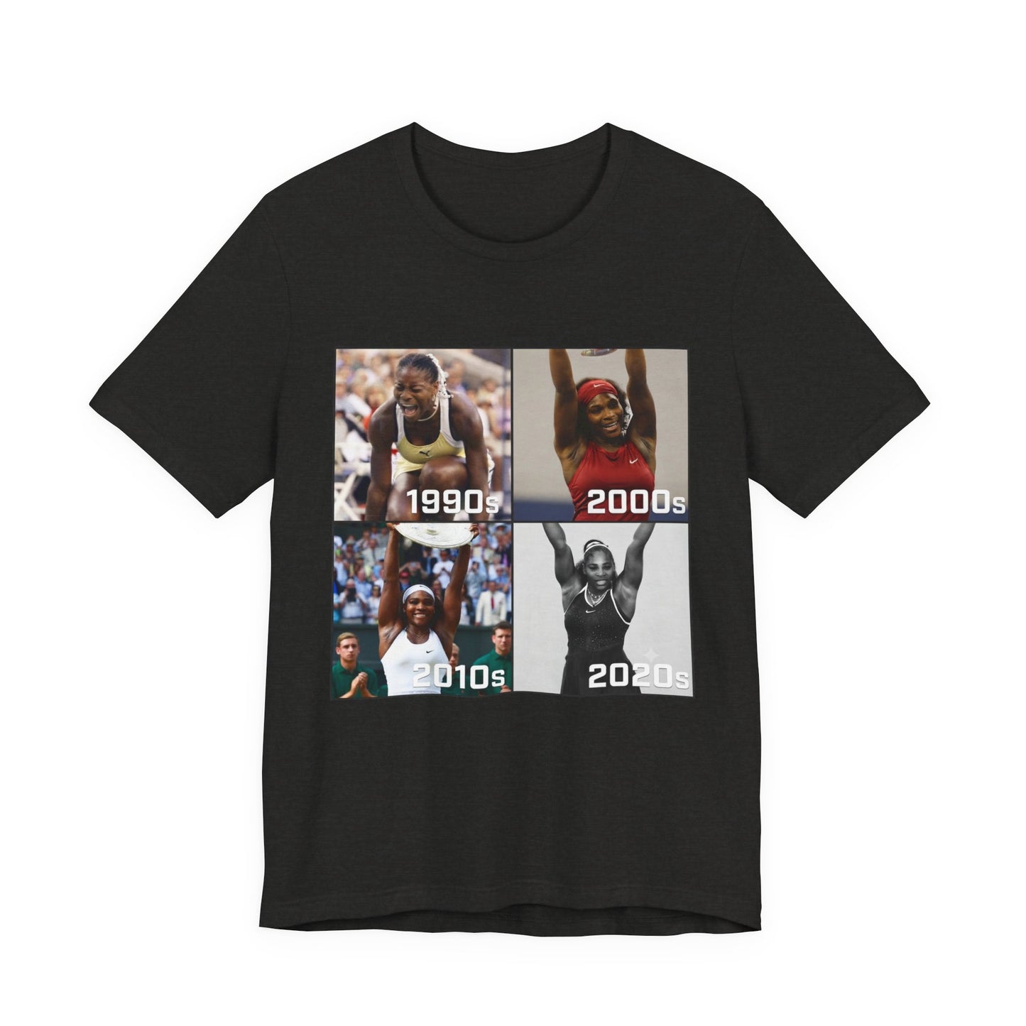 Decades of Champions Serena William’s 1990s–2020s Collage T-shirt