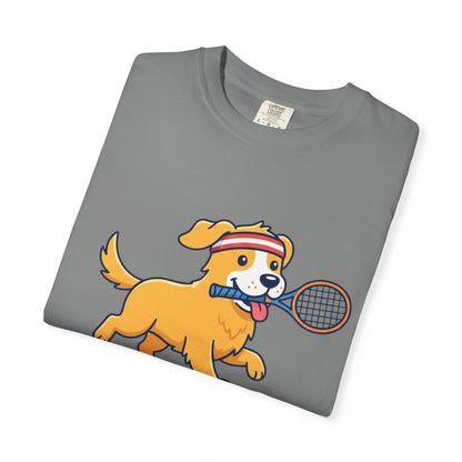 T-Shirt — "Always Ready to Serve" Golden Retriever Tennis Dog Graphic