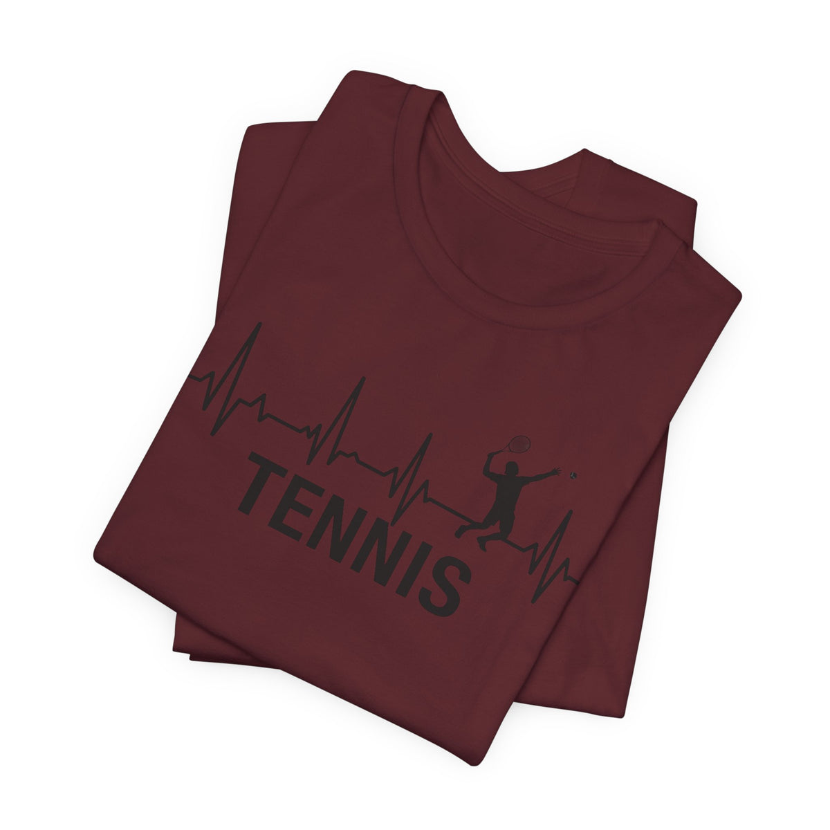 Tennis Heartbeat T‑Shirt — Tennis Player ECG Graphic Tee
