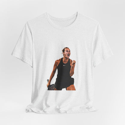 Tennis Player Aryna Sabalenka Victory Graphic Tee