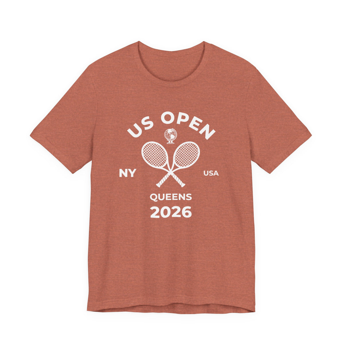 US Open Queens 2026 Tennis Tee — NY USA Vintage Racket T-Shirt