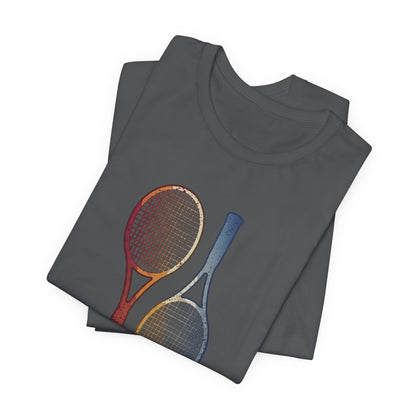 Tennis Rackets Tee — Vintage Wooden Racquets Graphic Shirt