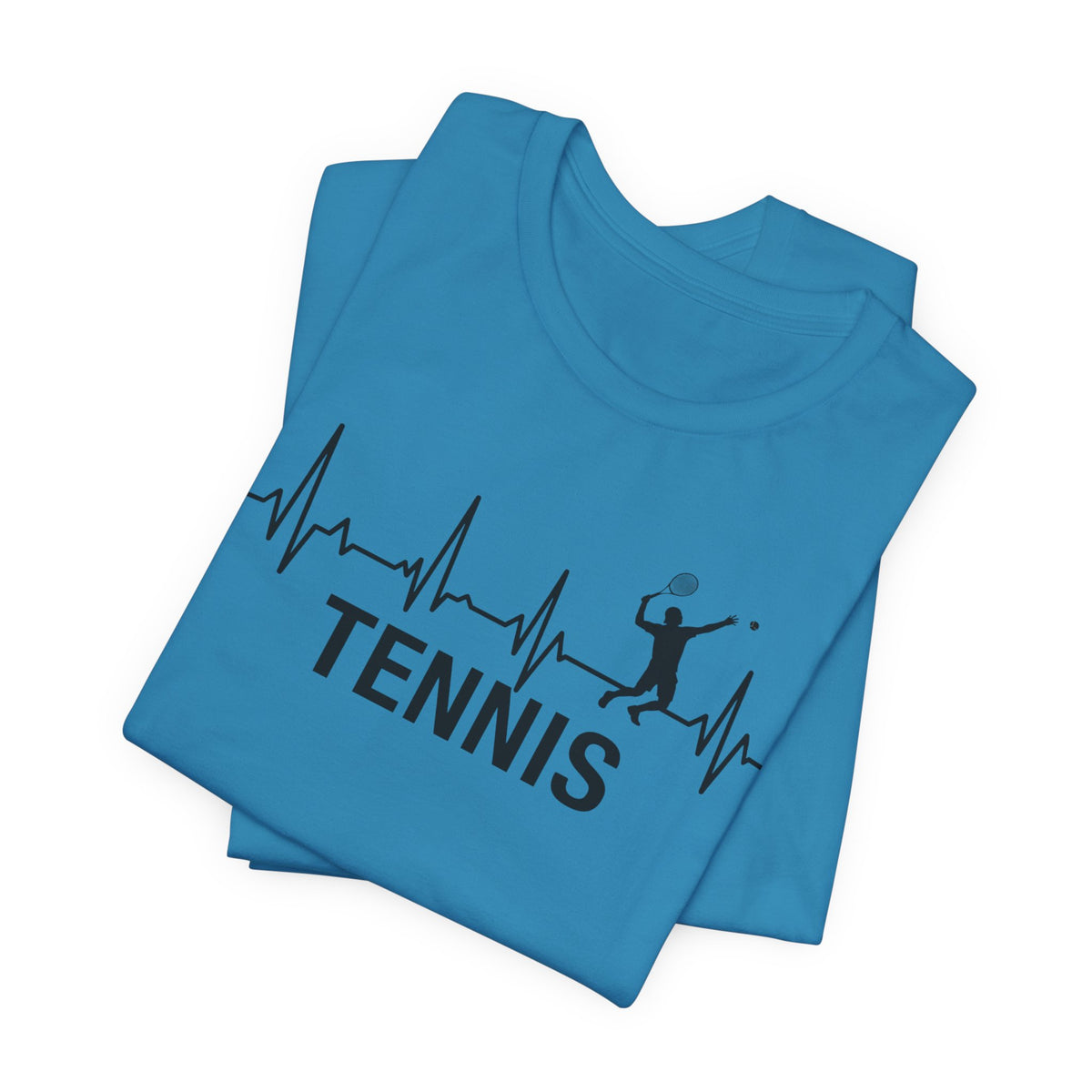 Tennis Heartbeat T‑Shirt — Tennis Player ECG Graphic Tee