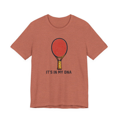 Tennis DNA T‑Shirt — "It's In My DNA" Racket Fingerprint Tee